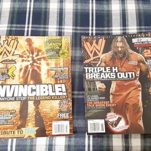 World Wrestling WWE June 2008 Triple H July 2009 Cena magazines lot bundle